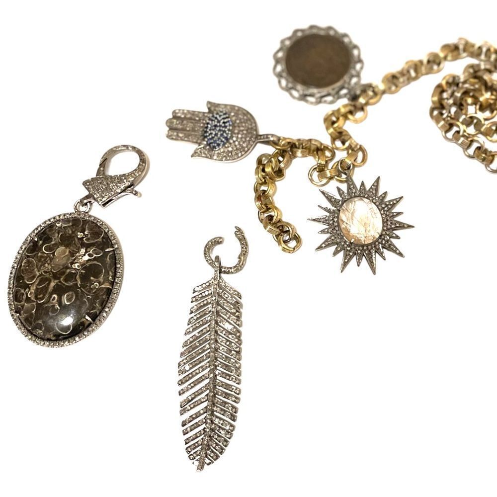 Custom Made Charmstatementnecklacewithremovable/C… - image 8